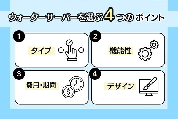 水道水ウォーターサーバーを選ぶポイント